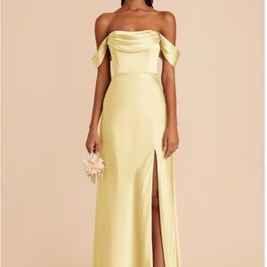 Birdy Grey Mia dress matte satin lemon sorbet